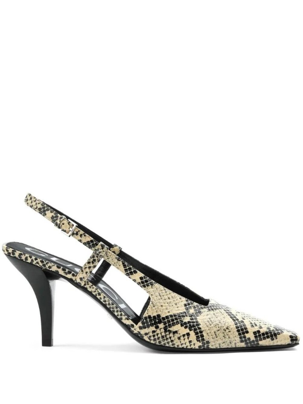 Gucci python snake print slingback shoes size 39.5